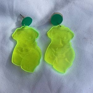 Neon Torso Earrings